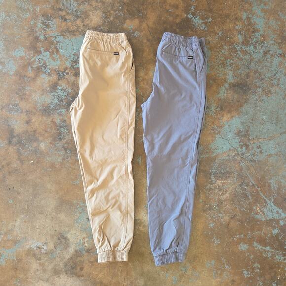 Hurley Boys Performance Jogger Lot of 2 Size 14/16 Khaki Gray Pants Active - Picture 2 of 10